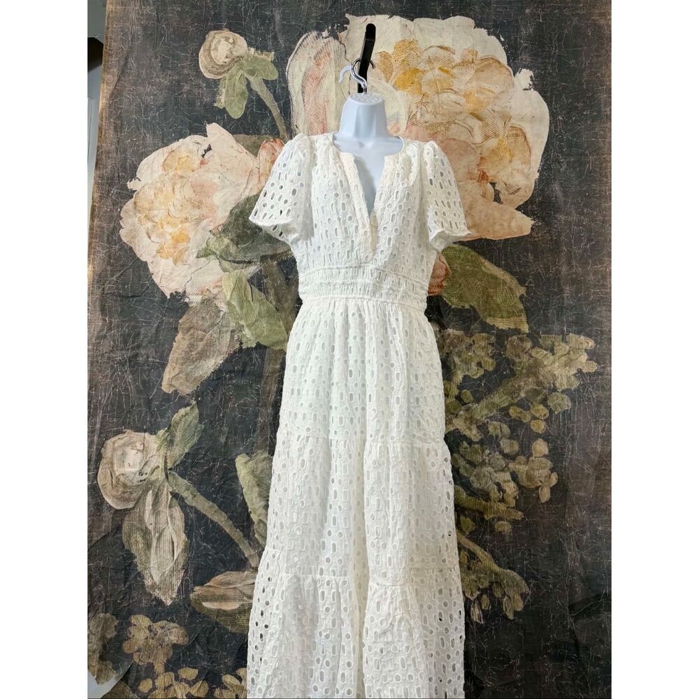New Anthropologie The Somerset Dress: Eyelet Edition Size M - Picture 6 of 11